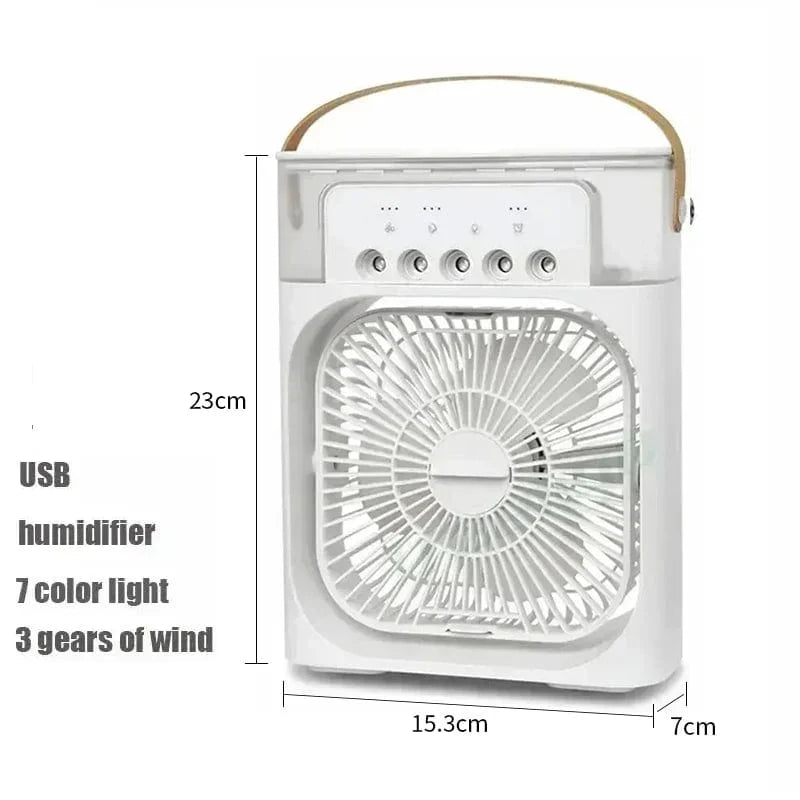 Neuer 3 In 1 Ventilator Klimaanlage Haushalts Mini Luftkühler LED Nachtlicht Tragbarer Luftbefeuchter Luftregelungsventilator Büro Zuhause Ventilator | Brehn