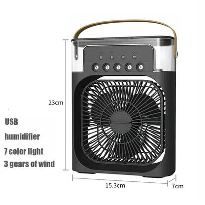 Neuer 3 In 1 Ventilator Klimaanlage Haushalts Mini Luftkühler LED Nachtlicht Tragbarer Luftbefeuchter Luftregelungsventilator Büro Zuhause Ventilator | Brehn