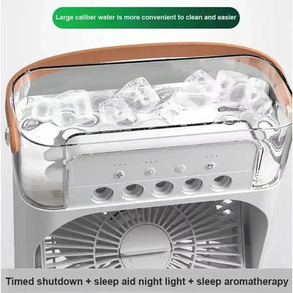 Neuer 3 In 1 Ventilator Klimaanlage Haushalts Mini Luftkühler LED Nachtlicht Tragbarer Luftbefeuchter Luftregelungsventilator Büro Zuhause Ventilator | Brehn