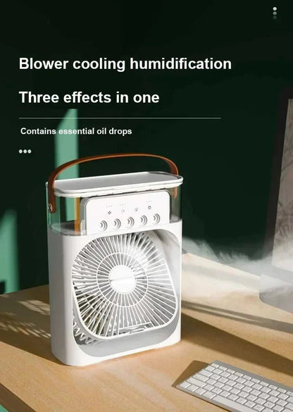Neuer 3 In 1 Ventilator Klimaanlage Haushalts Mini Luftkühler LED Nachtlicht Tragbarer Luftbefeuchter Luftregelungsventilator Büro Zuhause Ventilator | Brehn