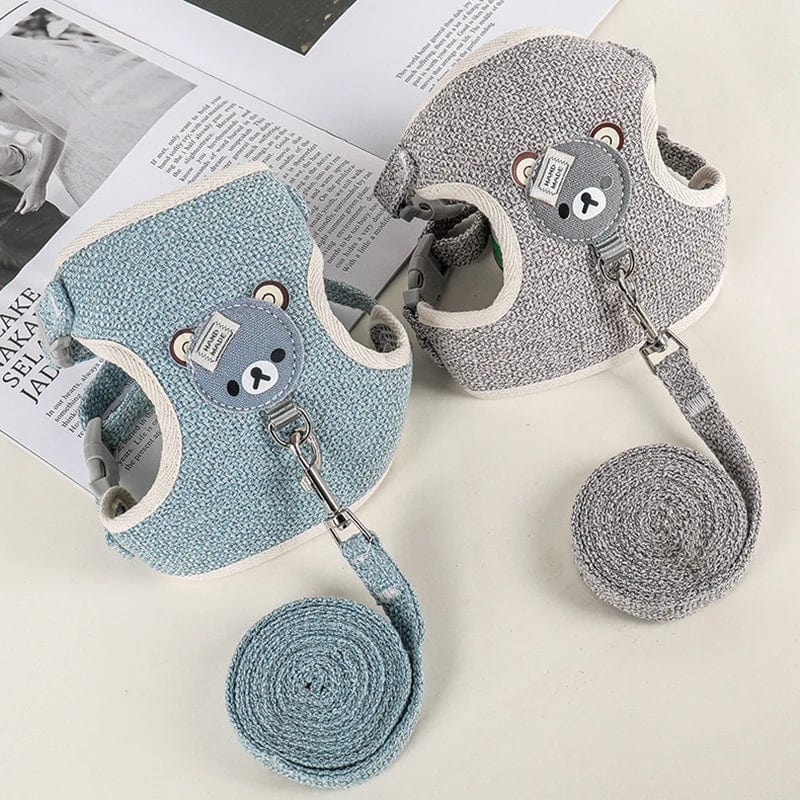 Neueste niedliche Kaninchen-Harness- und Leinen-Set Kaninchenhaustieraccessoires Weste Harnesses Kaninchenleinen für Outdoor-Spaziergänge Haustierzubehör | Brehn