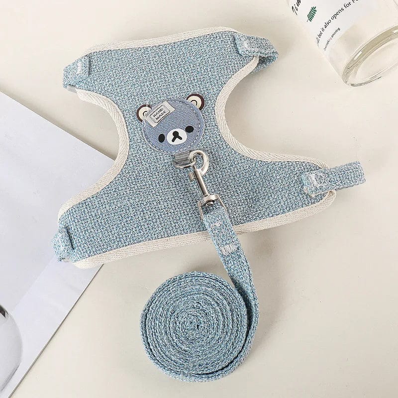 Neueste niedliche Kaninchen-Harness- und Leinen-Set Kaninchenhaustieraccessoires Weste Harnesses Kaninchenleinen für Outdoor-Spaziergänge Haustierzubehör | Brehn