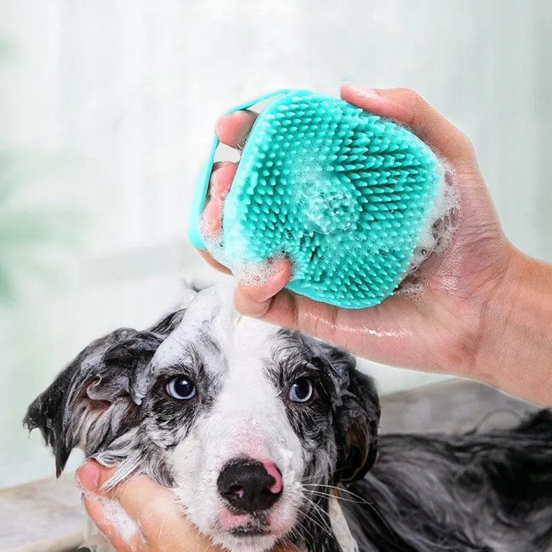 Haustier-Badebürste Weiche Silikon-Massager Duschgel Badebürste Reinigungswerkzeuge Kamm Hund Katze Reinigung Pflegeprodukte | Brehn