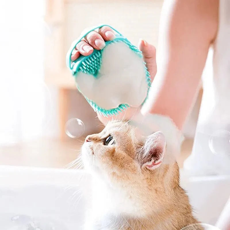 Haustier-Badebürste Weiche Silikon-Massager Duschgel Badebürste Reinigungswerkzeuge Kamm Hund Katze Reinigung Pflegeprodukte | Brehn