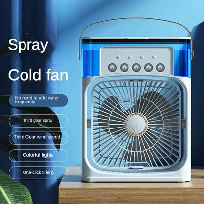 Tragbarer Luftbefeuchter Ventilator Klimaanlage Haushalt Kleiner Luftkühler Hydrokühlung Tragbare Luftanpassung für das Büro 3-Geschwindigkeitsventilator | Brehn