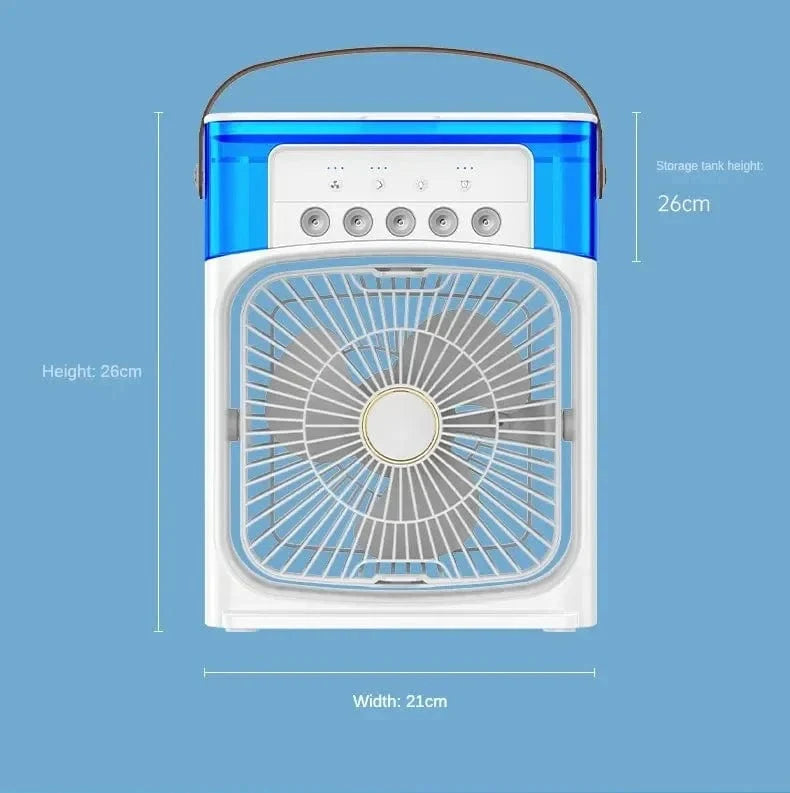 Tragbarer Luftbefeuchter Ventilator Klimaanlage Haushalt Kleiner Luftkühler Hydrokühlung Tragbare Luftanpassung für das Büro 3-Geschwindigkeitsventilator | Brehn