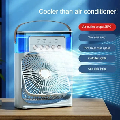 Tragbarer Luftbefeuchter Ventilator Klimaanlage Haushalt Kleiner Luftkühler Hydrokühlung Tragbare Luftanpassung für das Büro 3-Geschwindigkeitsventilator | Brehn