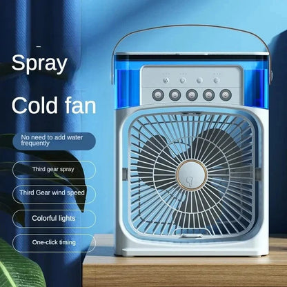 Tragbarer Luftbefeuchter Ventilator Klimaanlage Haushalt Kleiner Luftkühler Hydrokühlung Tragbare Luftanpassung für das Büro 3-Geschwindigkeitsventilator | Brehn
