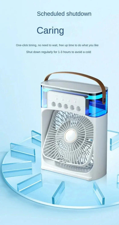Tragbarer Luftbefeuchter Ventilator Klimaanlage Haushalt Kleiner Luftkühler Hydrokühlung Tragbare Luftanpassung für das Büro 3-Geschwindigkeitsventilator | Brehn
