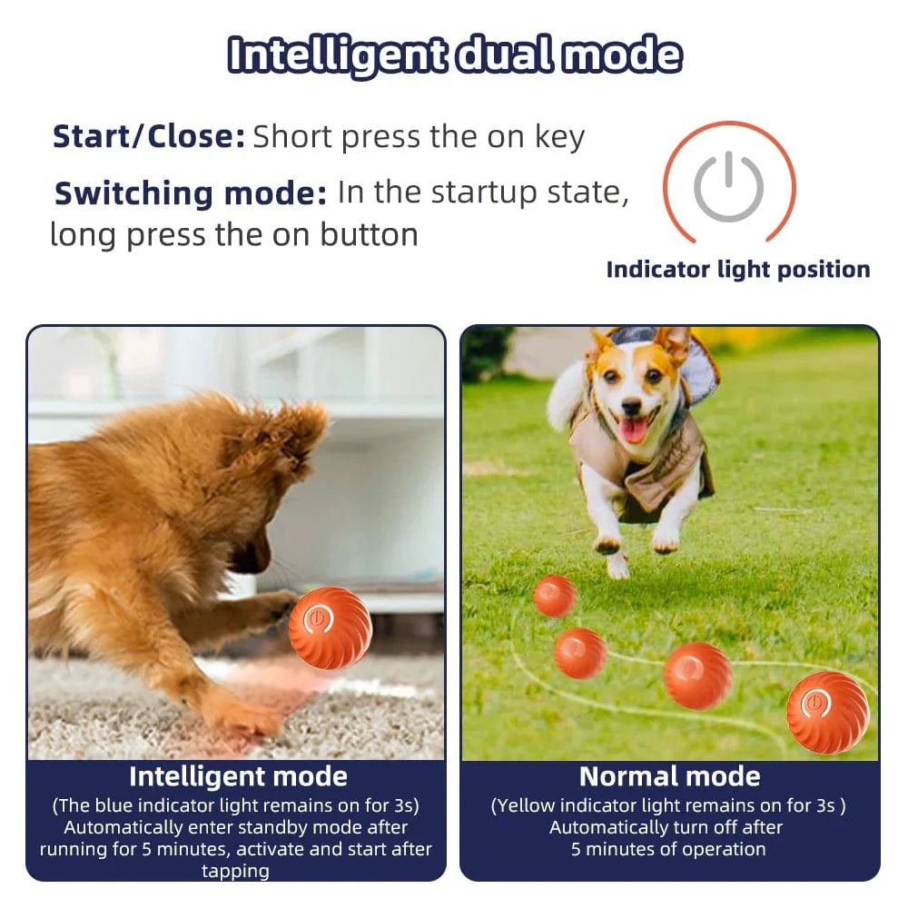 Smart Dog Toy Ball Elektronisches Interaktives Haustier Spielzeug Bewegende Kugel USB Automatisch Bewegend Springend für Welpen Geburtstagsgeschenk Katze Produkt | Brehn