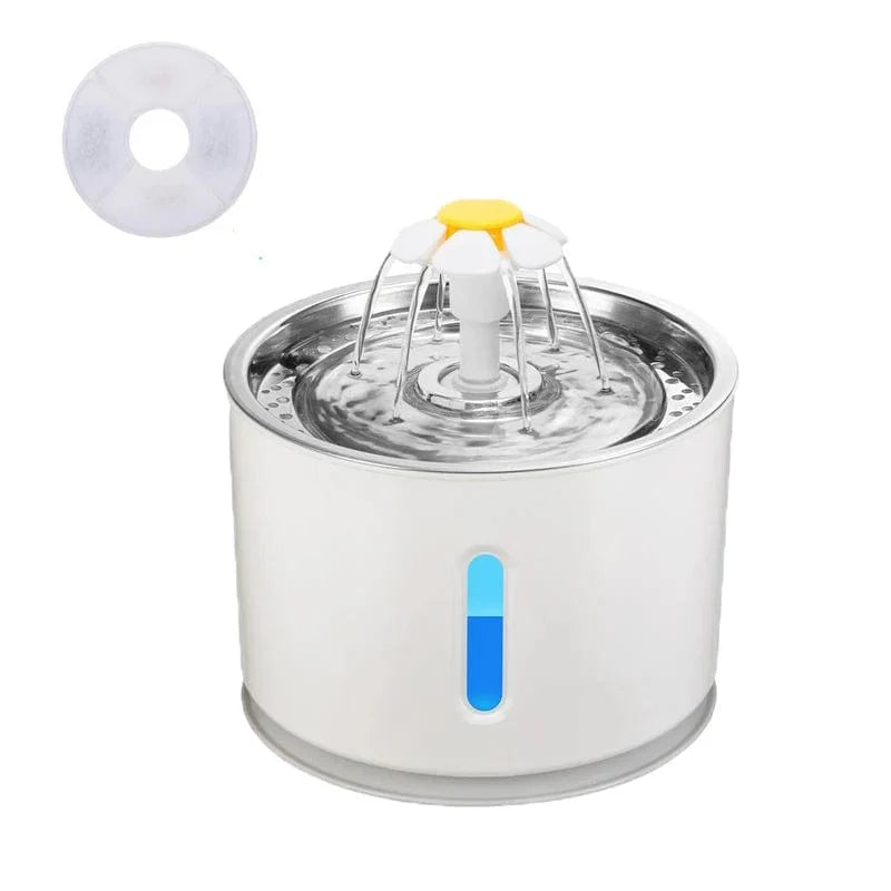 Automatische Haustier-Katzen-Wasserspender mit LED-Beleuchtung 5 Stück Filter 2,4L USB Hunde Katzen Leiser Trinker Futterspender Schüssel Trinkspender | Brehn