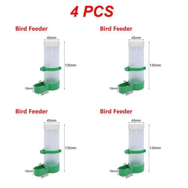 1/2/4PCS Vogeltränke Kunststoff Futter Wasser Fütterung Automatischer Trinknapf Papagei Haustier Papagei Trinkbecher Schalen Haustier Vogelbedarf | Brehn