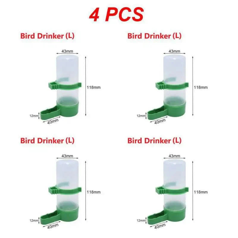 1/2/4PCS Vogeltränke Kunststoff Futter Wasser Fütterung Automatischer Trinknapf Papagei Haustier Papagei Trinkbecher Schalen Haustier Vogelbedarf | Brehn