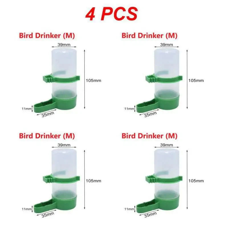 1/2/4PCS Vogeltränke Kunststoff Futter Wasser Fütterung Automatischer Trinknapf Papagei Haustier Papagei Trinkbecher Schalen Haustier Vogelbedarf | Brehn