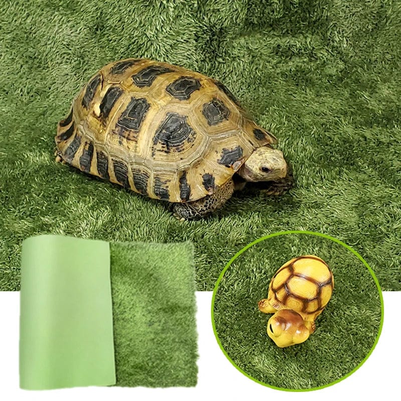Verdickte doppelschichtige Reptilien Haustier Moos Teppich Polstermaterial Frosch Schildkröte Schlange Eidechse Matten befeuchtender Kunstrasen | Brehn