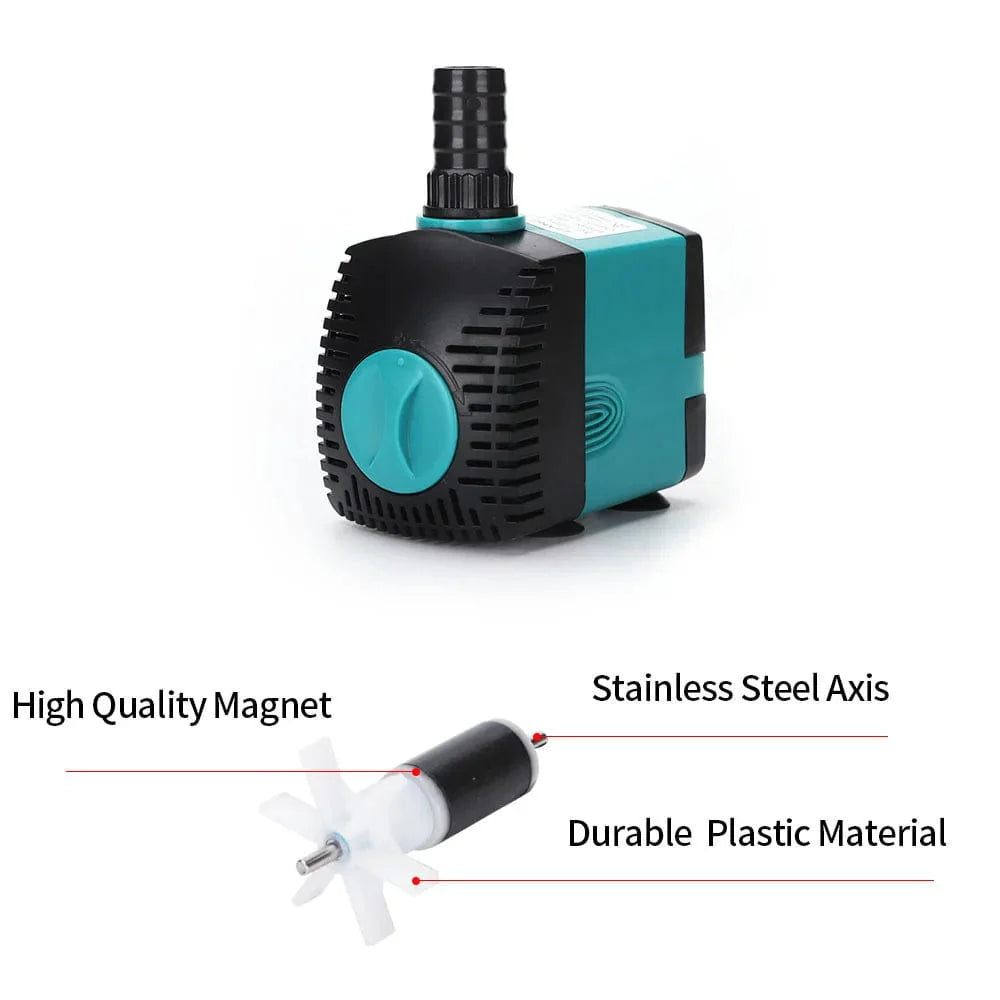 Ultra-Leise 3-60W Unterwasser-Wasserfontänenpumpe Filter Fischteich Aquarium Wasserpumpe Tank Fontaine EU US 220V-240V | Brehn