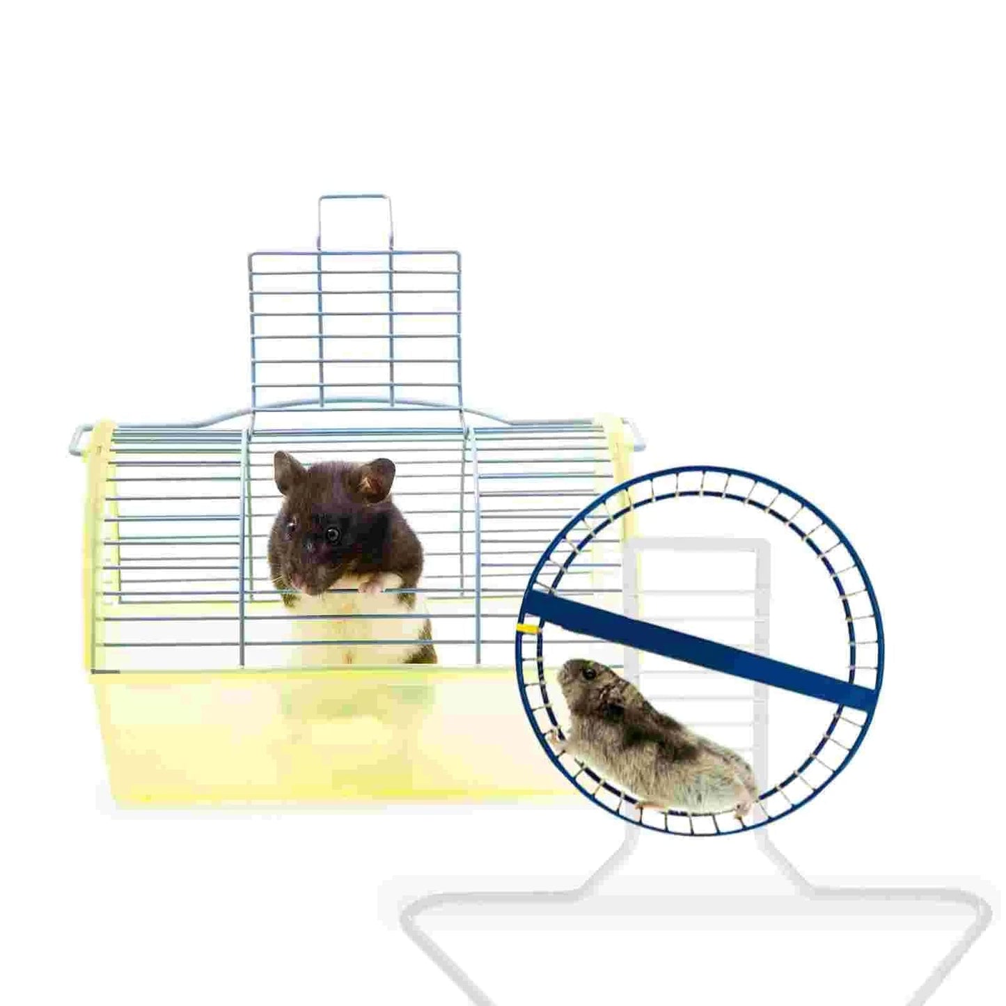 Metallhalterungen Laufrad Unterstützung Hamster Syrisch Übung Weiß Eisen Kleintier Ständer | Brehn