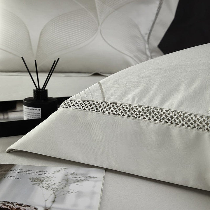 Platin Luxus Bettbezug Set – 1000 TC Baumwolle mit Seidigem Satin-Finish | Brehn