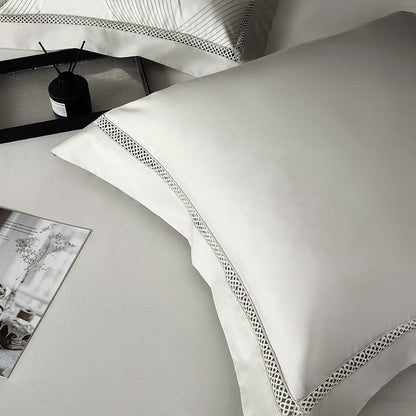 Platin Luxus Bettbezug Set – 1000 TC Baumwolle mit Seidigem Satin-Finish | Brehn