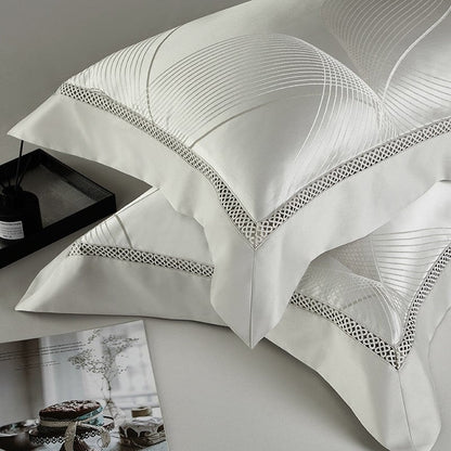 Platin Luxus Bettbezug Set – 1000 TC Baumwolle mit Seidigem Satin-Finish | Brehn