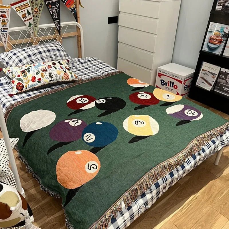 Poolspiel inspirierte Wurfdecke | Brehn