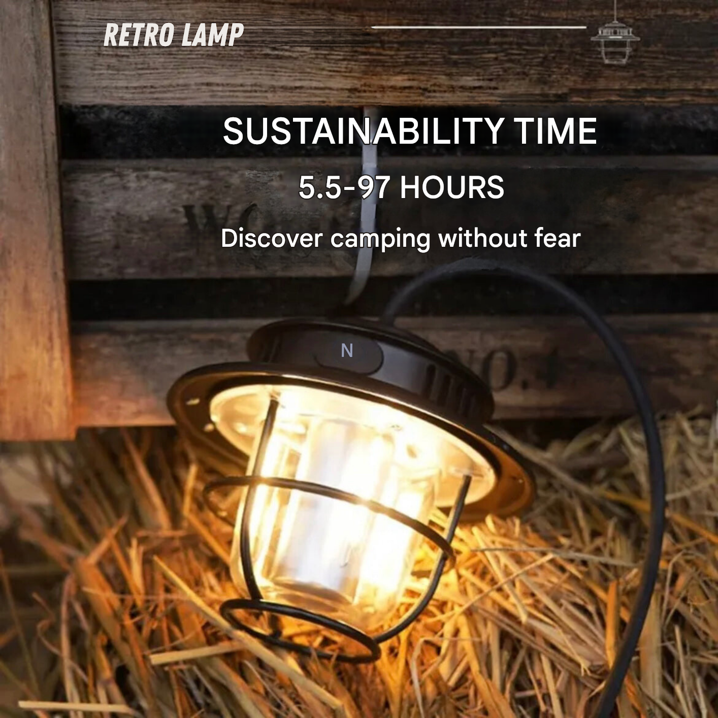Brehn | Tragbare LED Campinglampe - VintaGlow