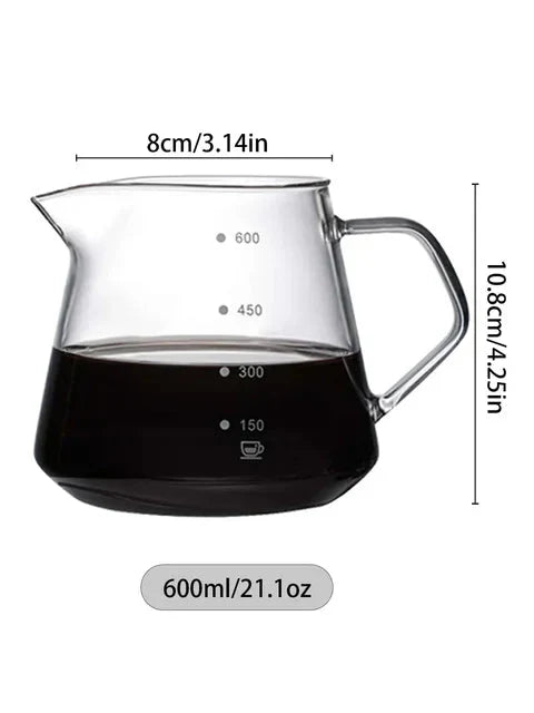 Pour Over Kaffeezubereiter Set Glas Karaffe Kaffee mit Glas Kaffeefilter | Brehn