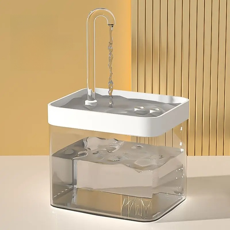 Brehn | Ultra-leise Haustier-Wasserbrunnen mit intelligenter Filtration - 1,5 l Edelstahl
