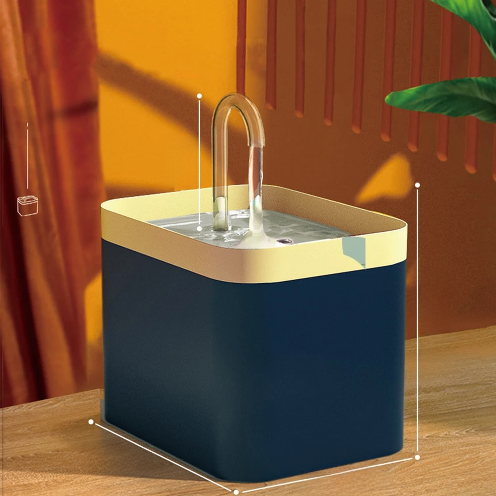 Brehn | Ultra-leise Haustier-Wasserbrunnen mit intelligenter Filtration - 1,5 l Edelstahl