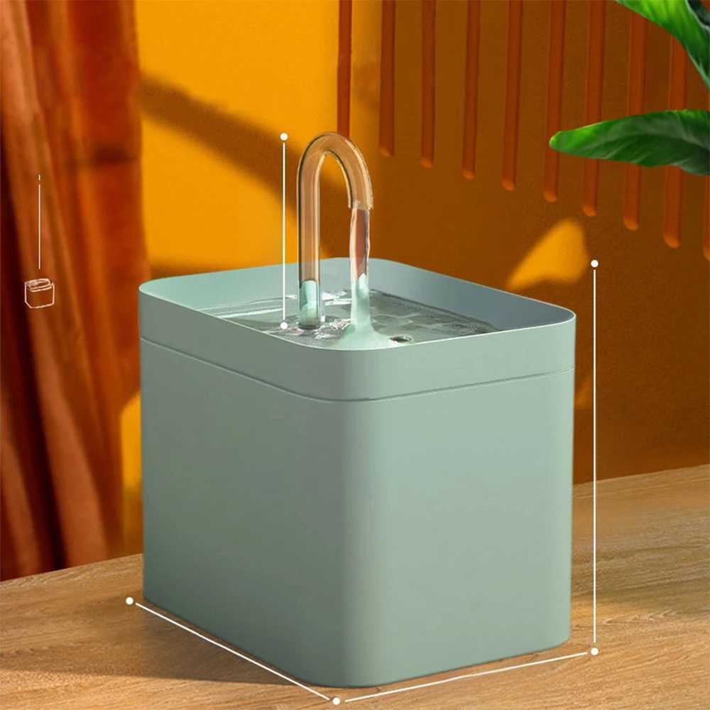 Brehn | Ultra-leise Haustier-Wasserbrunnen mit intelligenter Filtration - 1,5 l Edelstahl