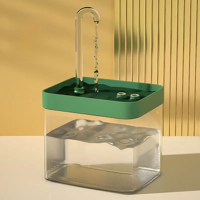 Brehn | Ultra-leise Haustier-Wasserbrunnen mit intelligenter Filtration - 1,5 l Edelstahl