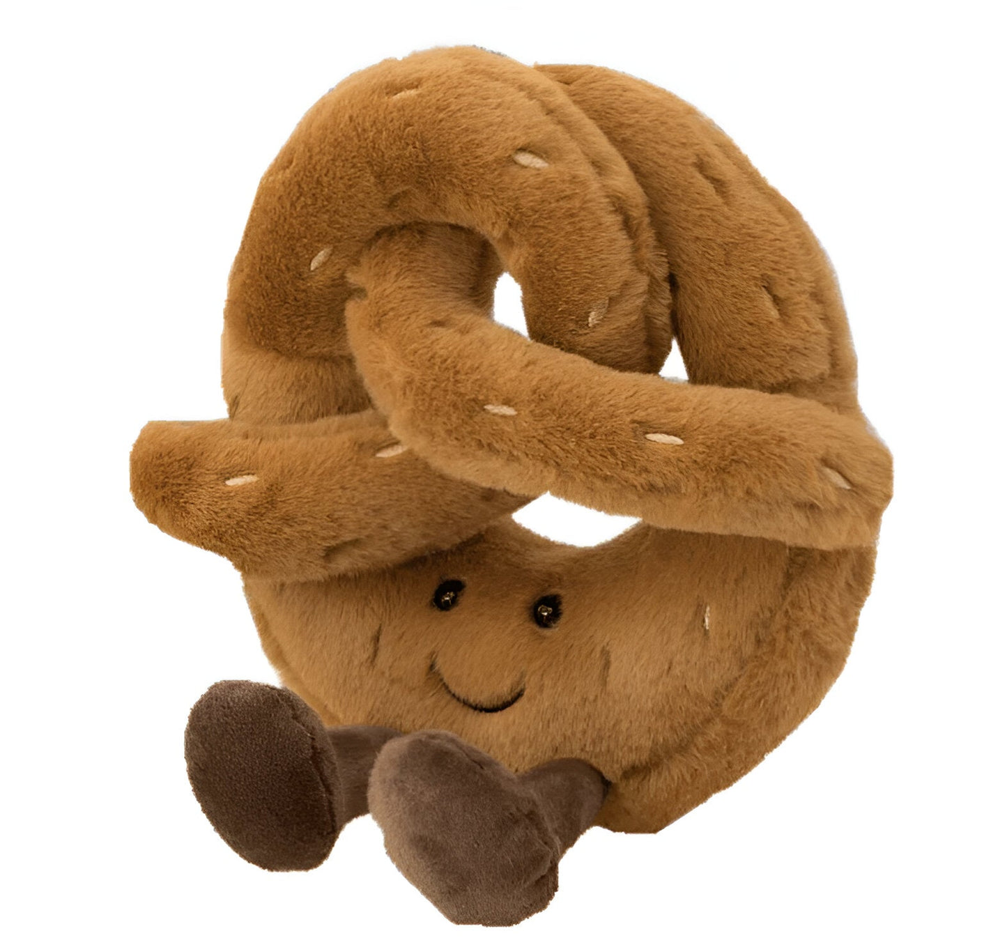 Plüschbrezel – Weiches Kuschelkissen im Frühstücksdesign