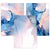 Abstraktes Wandbild-Set in Blau und Rosa, 3 Poster