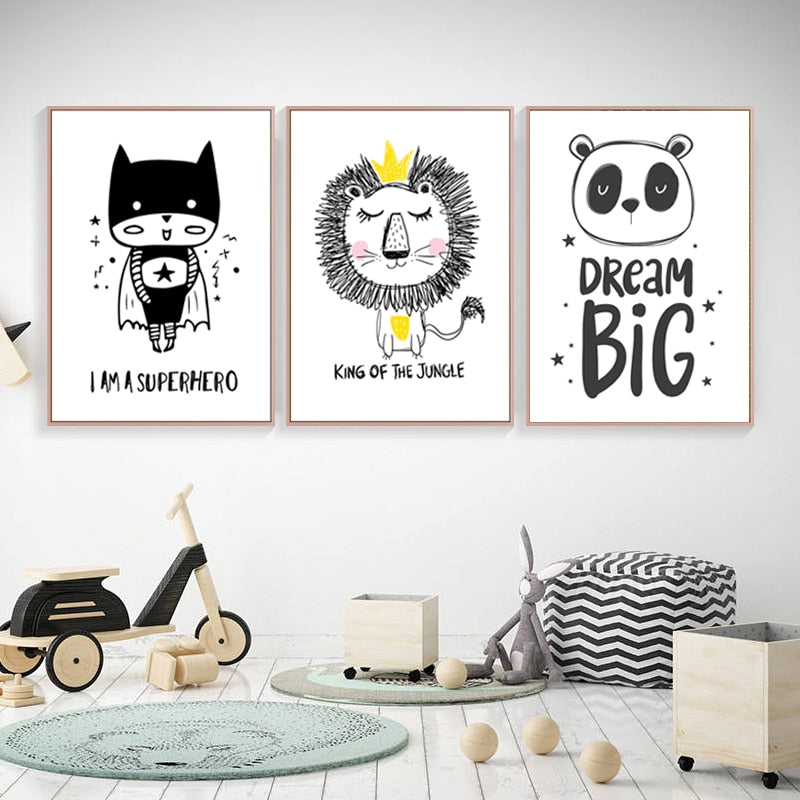 Baby Superheld - Leinwand Wandkunst Malerei