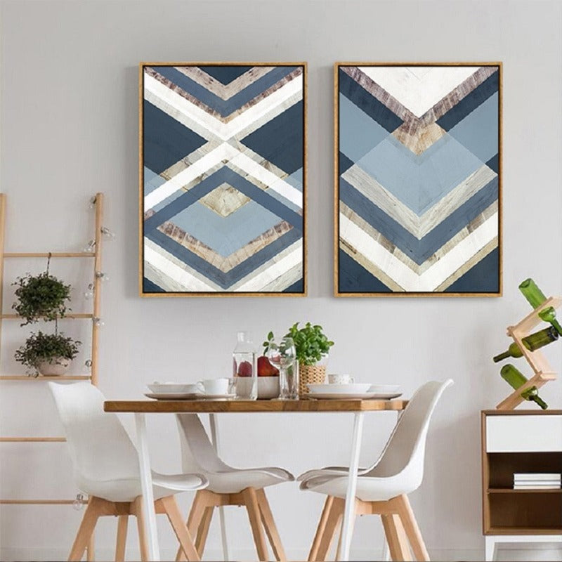 Geometric POP-Dreieck - Leinwand Wandkunst Gemälde