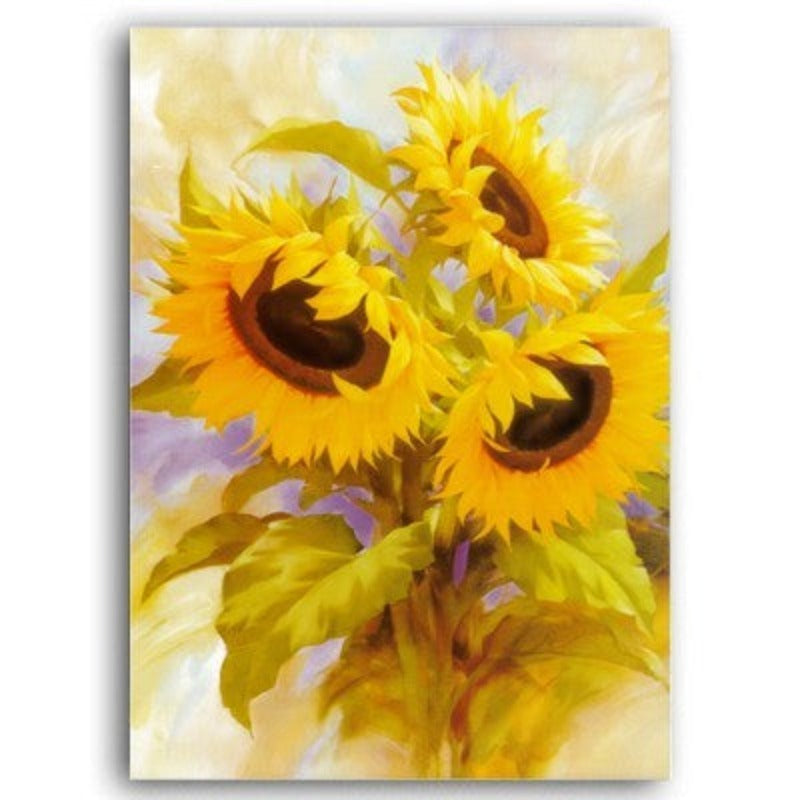 Moderne Sonnenblume Wandkunst Blumen - Leinwand Wandkunst Gemälde