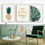 Gold Ananas Tropische Schildkröte Blatt Modern - Leinwand Wandkunst Malerei