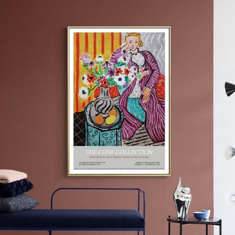 Vintage Abstrakt Matisse Retro Linie Figur Europa Öl