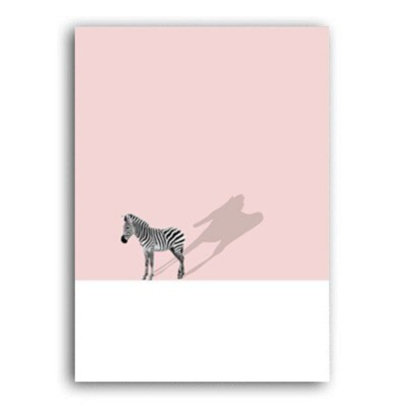 Nordischer warmrosa Flamingo - Leinwandbild