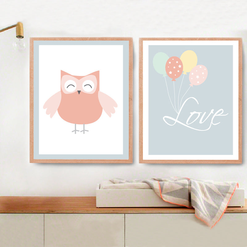 Love Owl - Leinwand Wandkunst Malerei