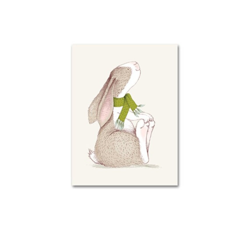 Moderne Cartoon-Tierchen – Leinwandbild