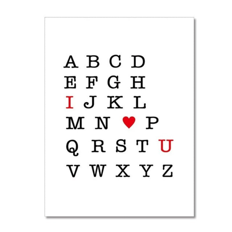 Ich liebe dich ABC Alphabet Kinderzimmer Dekor Wandkunst DIY - Leinwand Wandkunst Malerei