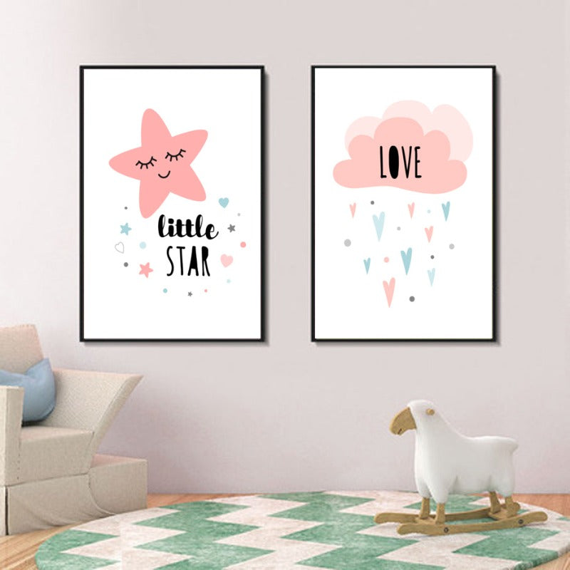 Love Stars - Leinwand Wandkunst Malerei