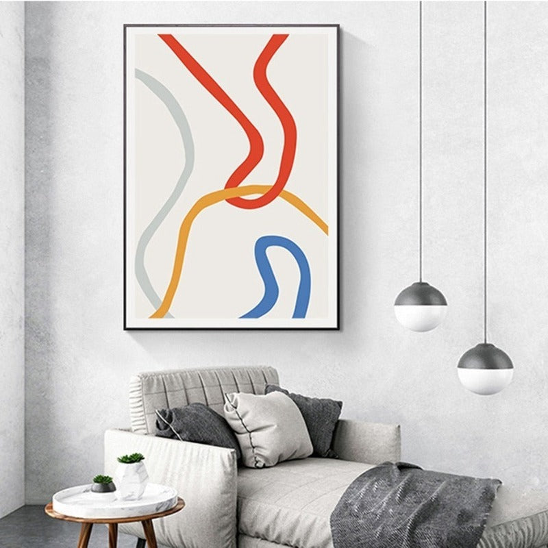 Abstrakte Geometrie - Leinwand Wandkunst Malerei