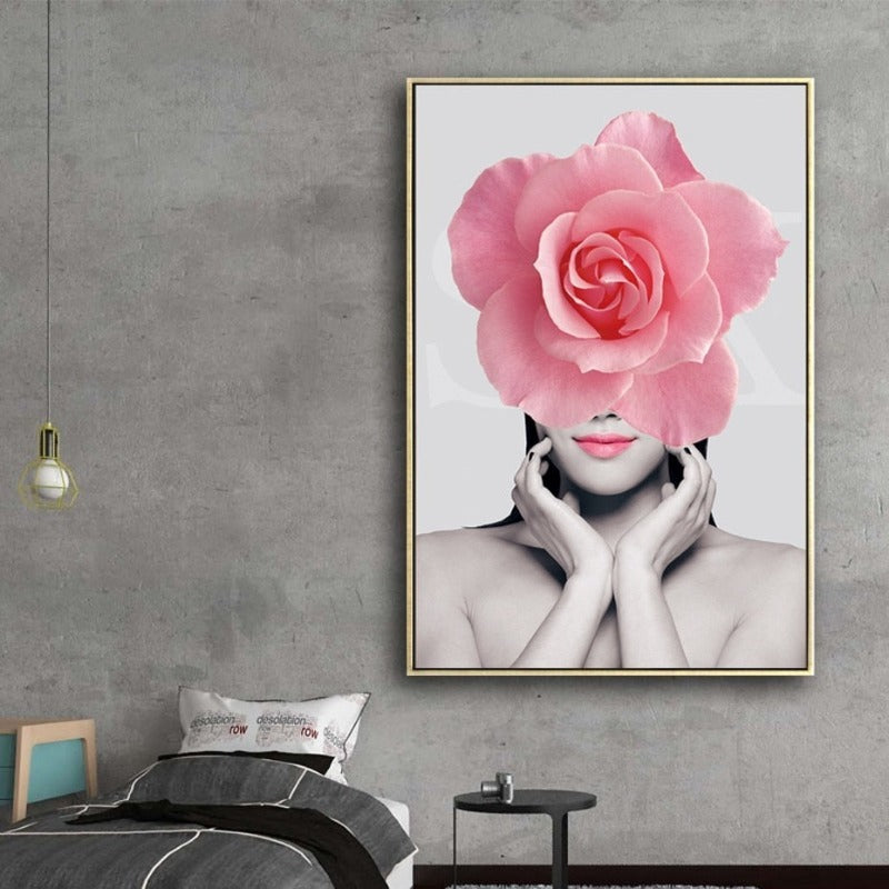 Pink Flower - Leinwand Wandkunst Malerei