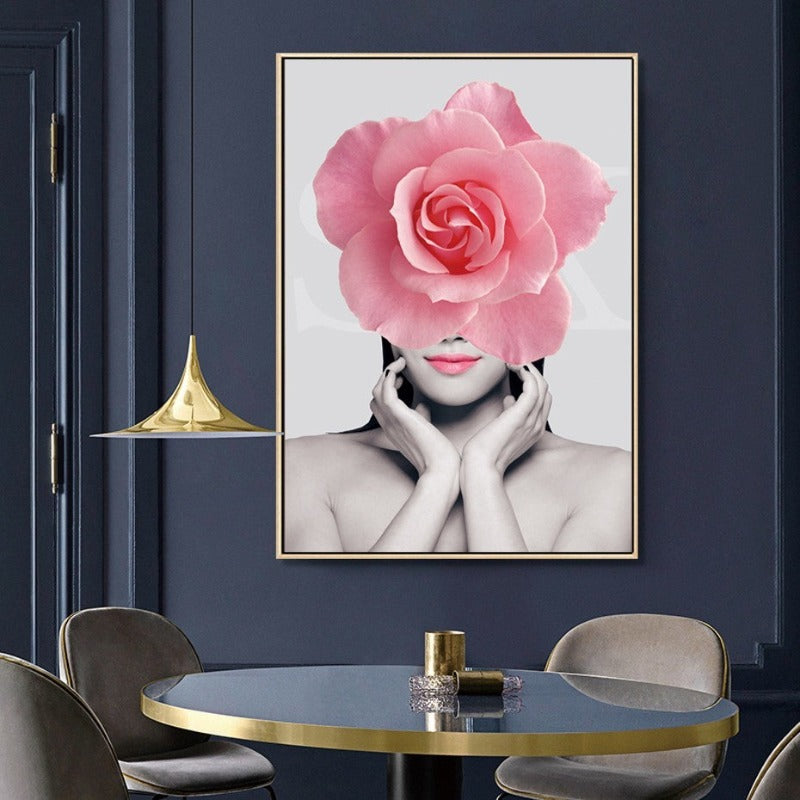 Pink Flower - Leinwand Wandkunst Malerei