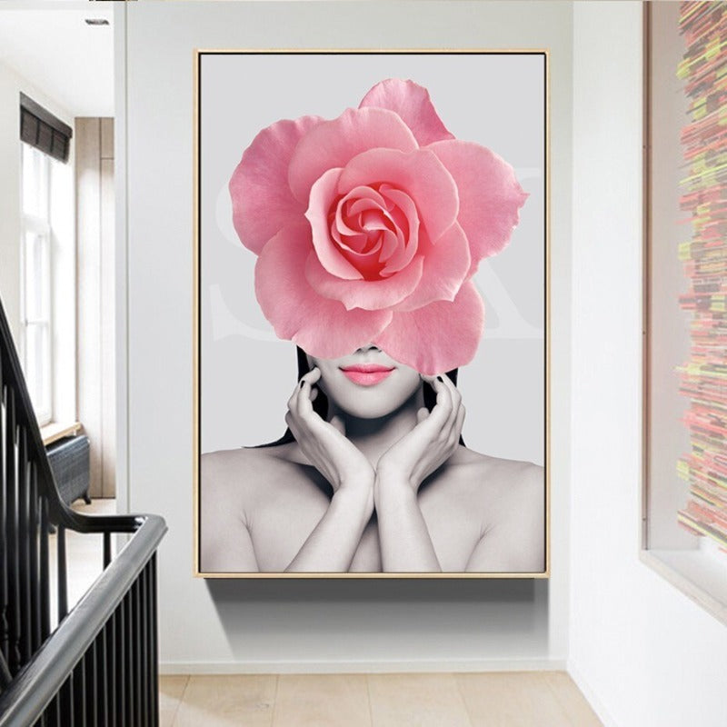 Pink Flower - Leinwand Wandkunst Malerei