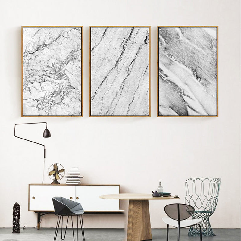 Grauer Marmor - Leinwand Wandkunst Gemälde