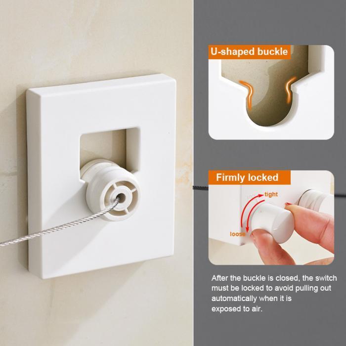 Retractable stainless steel cord laundry line | Brehn