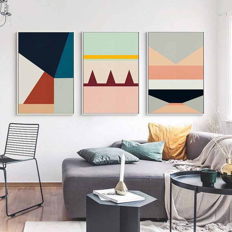 Geometrische Drucke - Leinwand Wandkunst Gemälde